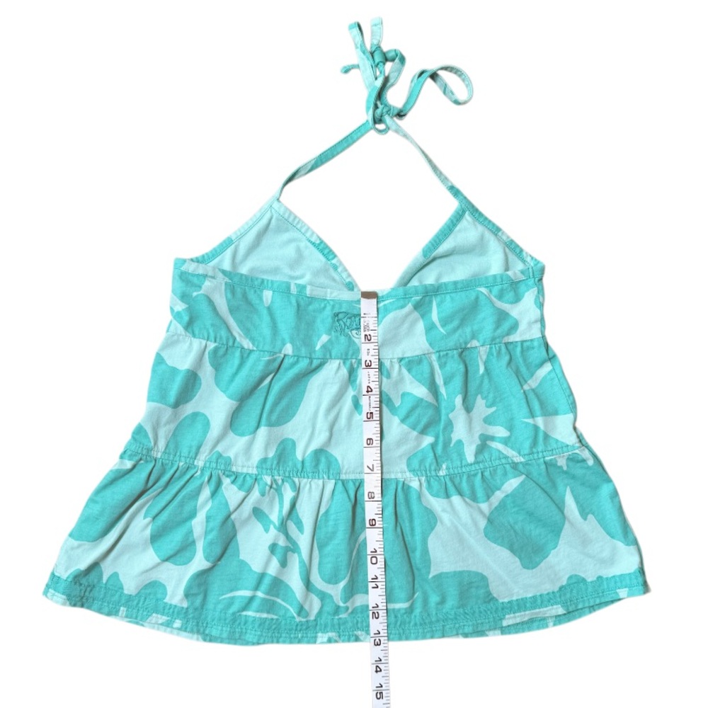 Roxy Y2K Hawaiian Halter Babydoll Top Early 2000s Surf Style Women’s Size Large - Picture 6 of 7